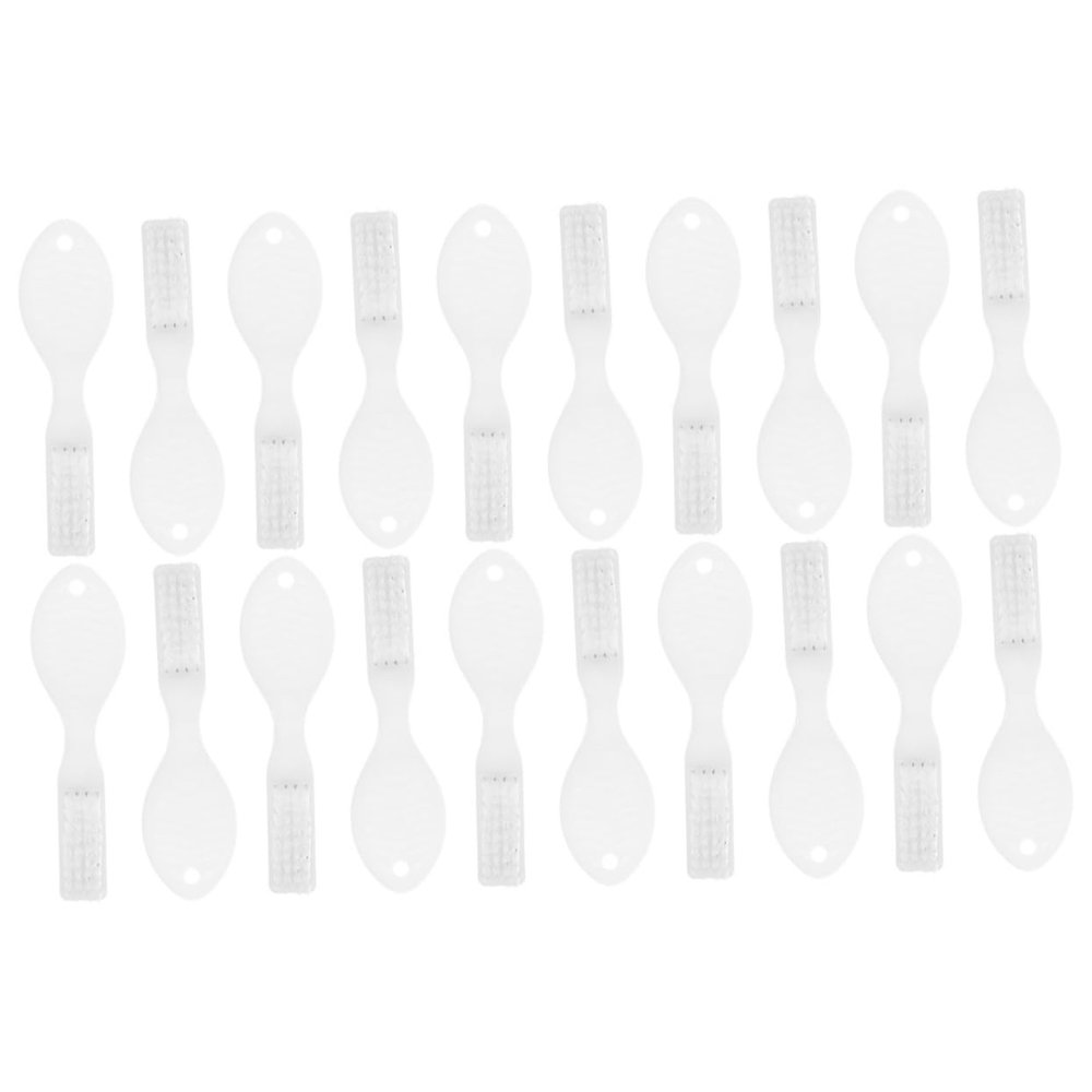 Healvian 20pcs Mini Prison Toothbrushes Soft Short Handle Anti-self- Finger Guard Oral Cleaning Brushes Portable Travel Household Use