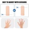 Dinghaole 12 Pcs Silicone Finger Protectors, Finger Protector Support, Breathable Finger Sleeves Finger Bandages, for Finger Cracking, Finger Callus, Finger Arthritis, Hand Eczema Protection view 3