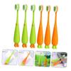Mikinona 6pcs Soft Boys and Girls Toothbrush Carrot Shaped Manual Toothbrush for Boy Girl view 3