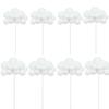 10pcs Cloud Cake Topper 3D Cartoon Cake Topper,Cloud Cupcake Toppers Yarn Ball Cake Dessert Picks Decoration For Baby Shower Birthday Wedding Party Supplies view 1