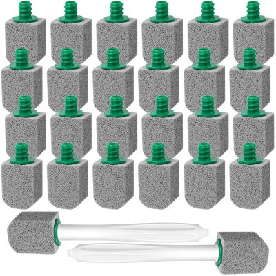 24 PCS Pumice Stone Long Handle Pumice Stone with Cleaner Toilet Pumice Stone for Toilet Bowl Cleaning, Powerfully Away Limescale Stain,Hard Water Ring, Cleaning Block for Pool Bathtubs Sink Gril (24)