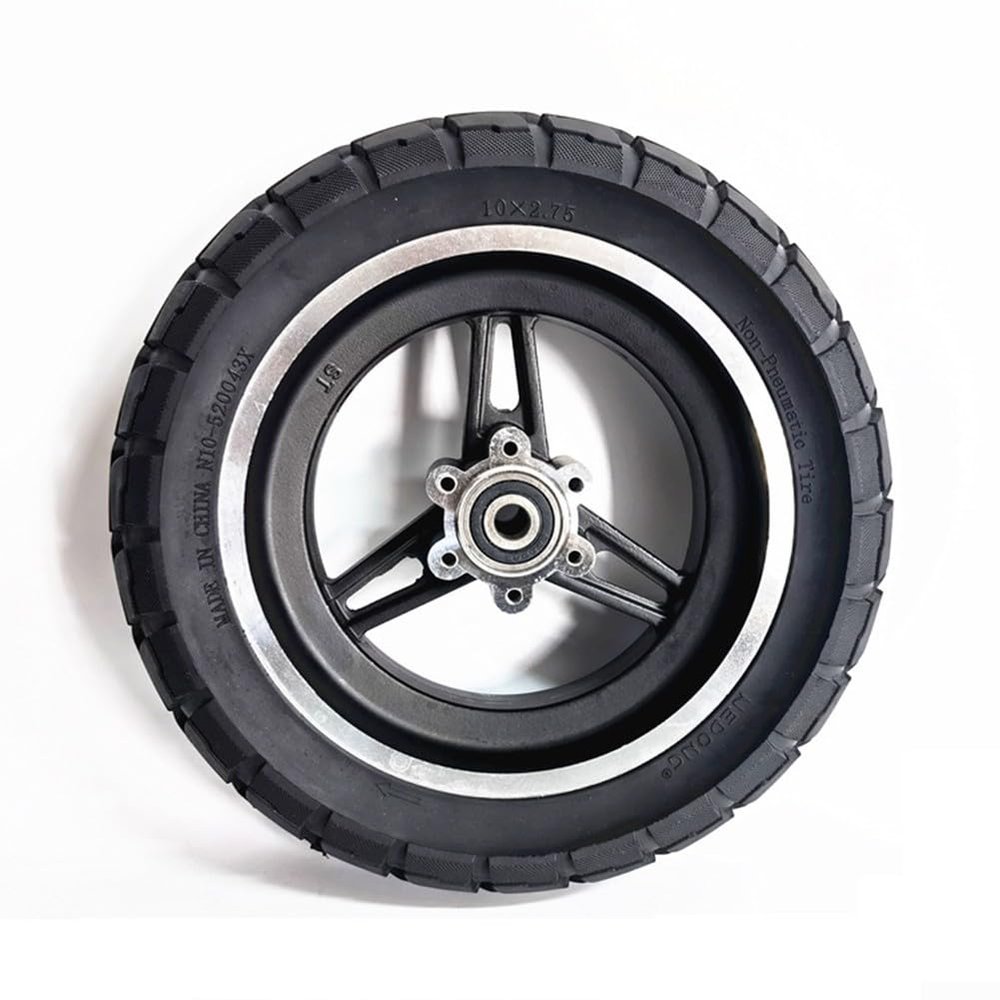 10 Inch Scooter Tyre, 10X2.70-6.5 Solid Rubber Tire 70/65-6.5 Whole Wheel W/Disc For Electric Scooter, Puncture Proof Electric Scooter Tyres(Tires)
