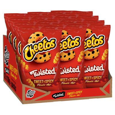 Cheetos Twisted Sweet & Spicy Sharing Bag Crisps 110g (Case of 12)