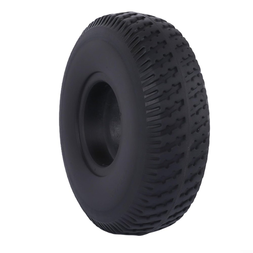 10 Inch 4.10/3.50-4 Trolley Mobility Scooter Tyre 260X85 Solid Tire 3.00-4, For Wheelbarrow Sack Truck Hand Trolley Cart, Black