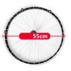 24 Inch Manual Wheelchair Rear Wheel Accessories Polyurethane Solid Tire Black and Gray One Pair(Black) view 2