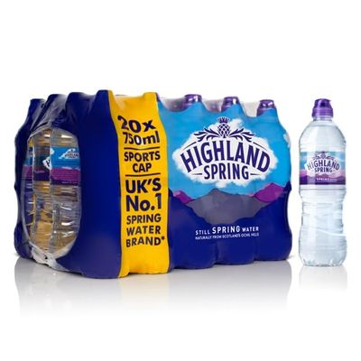 Highland Spring Still Water With Sports Cap 20 x 750ml