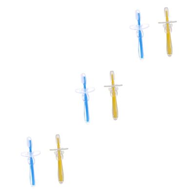Healvian 3sets Silicone Baby Toothbrush Umbrella-Shaped Bristle Training Brush for Newborns Boys and Girls Safe Gentle Cleaning 2pcs*3
