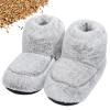 Cozypower Microwavable Slippers for Women Men Heated Booties Warming Slippers Heatable Wellness Boots with Moist Heat Therapy Comfortable Feet Warm for Foot Ankle Pain Plantar Fasciitis, Grey, One view 1