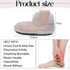 Cozypower Microwavable Slippers for Women Men Heated Booties Warming Slippers Heatable Wellness Boots with Moist Heat Therapy Comfortable Feet Warm for Foot Ankle Pain Plantar Fasciitis, Grey, One view 4