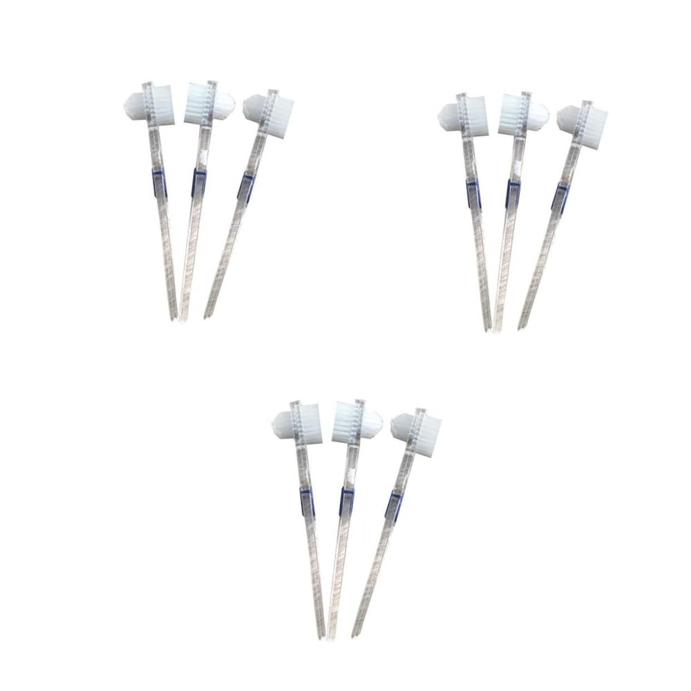 Healvian 3pcs Denture Brush False Teeth Cleaning Tool Double-Sided Toothbrush Brush Head for Fresher Breath