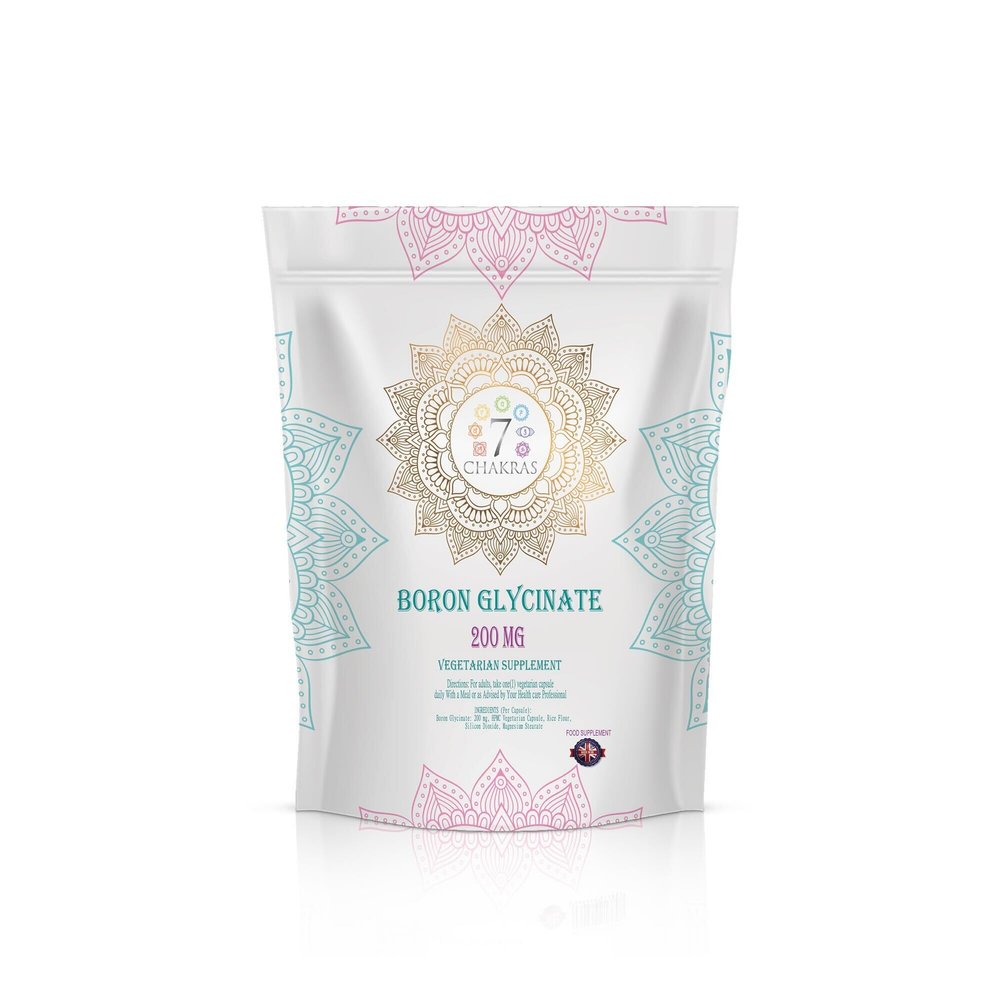 7C Boron | 60 High Strength Supplements - 200mg Boron-Glycinate per Serving | Non-GMO, Gluten & Allergen Free | Manufactured in The UK