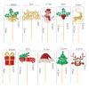 60Pcs Merry Christmas Cupcake Toppers, Glitter Christmas Eve Xmas Cupcake Picks Christmas Tree Cupcake Toppers for Christmas Theme New Year Holiday Party Cake Decorations,Mix Style view 2