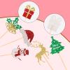 60Pcs Merry Christmas Cupcake Toppers, Glitter Christmas Eve Xmas Cupcake Picks Christmas Tree Cupcake Toppers for Christmas Theme New Year Holiday Party Cake Decorations,Mix Style view 3