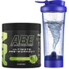 Applied Nutrition Bundle ABE Pre Workout 375g + Electric Shaker | All Black Everything Pre Workout Powder, Energy Drink, Physical Performance, Creatine, Beta Alanine, Caffeine (Sour Apple) view 1