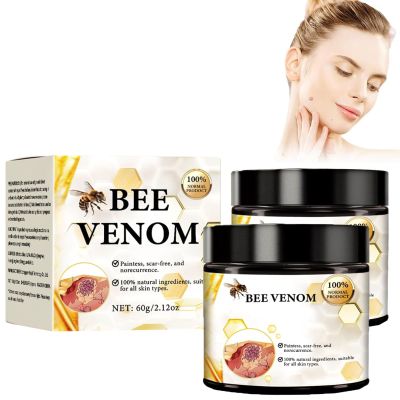 1/2/3PCS Bee Venom Wart and Tag Remover,Bee Venom Mole and Wart Treatment Cream for All Skin Types,Easy Application & No Irritation (2PCS)