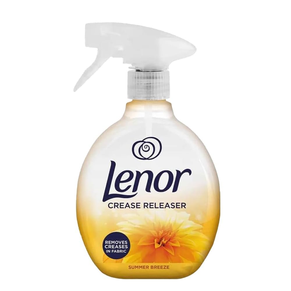 500ml Lenor Crease Releaser Spray Summer Breeze  Fabric Wrinkle Remover, Clothes Freshener & Ironing Aid, Quick Crease Release for Shirts, Dresses & Bedding, Long Lasting Fresh Scent