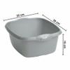 TENLITE Combo Colour Of High Grade Plastic Rectangular Washing Up Bowl with Integral Handle 12 Litre Capacity 39 x 32 x 16cm Kitchen Basin Sink Tidy Organiser For Home & Kitchen - (Silver, Navy) view 2