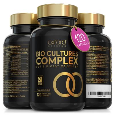 Advanced Probiotics for Gut Health | Made in The UK | Scientifically Formulated Pre & Probiotic Gut Health Supplements | Capsules with 5 Billion Bacterial Cultures, 100 Billion CFU/g | 120 Capsules