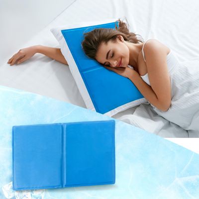 Homemate Deluxe Gel Cooling Mat Set - Mattress Pillow Cooling Gel Pad Cushion for Deep Sleep Night Sweats Cool Cold Compress Pain Relief Swelling Inflamation Reduction (Pillow)
