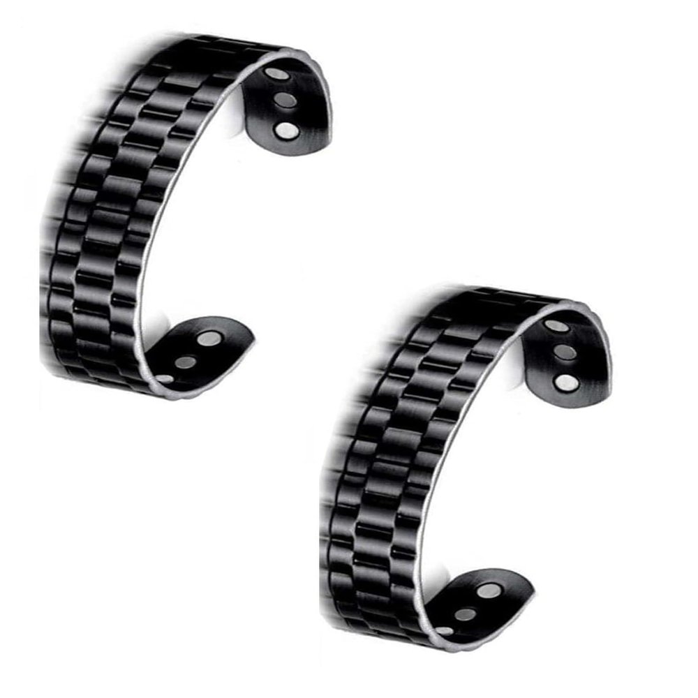 2 Pcs Prostapower Magnetic Copper Band, 2024 Powerful Copper Band, Magnetic CopperProstate Band for Men Restore Erectile Confidence and Regain Vitali(Black)