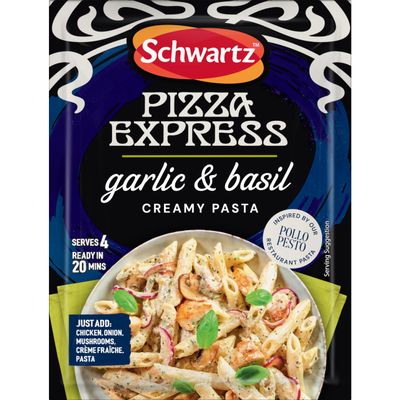 Schwartz x Pizza Express Garlic and Basil Creamy Pasta Recipe Mix, 35g