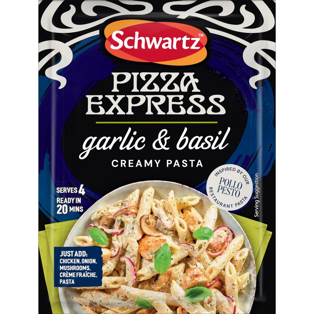 Schwartz x Pizza Express Garlic and Basil Creamy Pasta Recipe Mix, 35g
