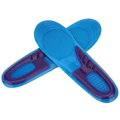 1 Pair Silicone Velvet Sports Shoe Pads, Anti Slip Shock Absorbing Insoles with Gradient Thickness for Running, Climbing (M 38-43 Code)