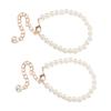 JEWEDECO Pearl Chain Ankle Straps for Shoes, Decorative Shoe Strap for High Heels, Detachable Metal Buckle Design, Elegant Slip-proof Heel Accessory, 2pcs view 1