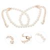 JEWEDECO Pearl Chain Ankle Straps for Shoes, Decorative Shoe Strap for High Heels, Detachable Metal Buckle Design, Elegant Slip-proof Heel Accessory, 2pcs view 3