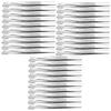 Beatifufu 30pcs Stainless Steel Crafting Tweezers for Coin Handling Stamp Tongs Clip Jewelry Making Slanted Tip for Lash Applicator for Eyelash Extensions and Hobbies view 1