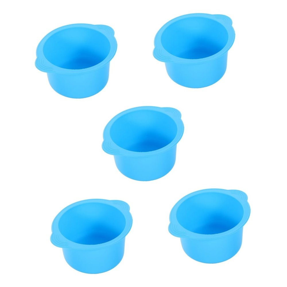BELLIFFY 5pcs Hair Removal Wax Warmer Silicone Bowl Replacement Liner Waxing Bowl Cold Wax Pot