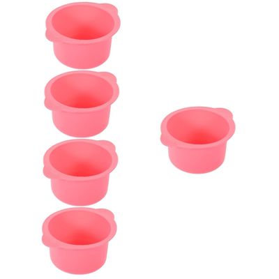 Baluue 5pcs Silicone Waxing Bowl Replacement for Hair Removal Wax Warmer Bowl for Eyebrow Waxing and Hot Procedures