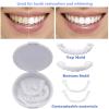 Wttfc 2 Pairs Instant Veneers Dentures,Snap on Dentures,Clip on Veneers Top and Bottom,Whitening Cosmetic Temporary Tooth Set,Temporary Upper and Lower False Teeth for Men and Women view 2