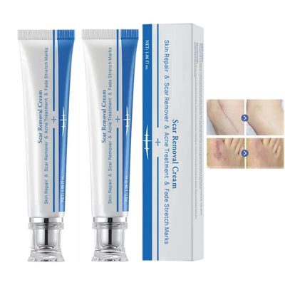 Scar Removal Cream 2pcs, Skin Repair Gel for Old and New Scars, Scar Treatment Cream for Face, Body Surgical Acne Scars, C-Section, Burns, Stretch Marks
