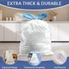 240 Count 8 Gallon Trash Bags Drawstring - 1.2 Mil White Medium Garbage Bags Unscented, 30 Liter Thick Plastic Trash Can Liners for Home Kitchen Bathroom view 4