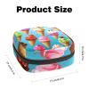 Period Kit Bag for Girls Women Ladies, Ice Cream-757 Sanitary Napkin Disposal Bags, Large Capacity Zipper Menstrual Pad Pouch view 2