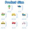 Transportation Theme Cupcake Toppers and Wrappers, Set of 48pcs Cupcake Decorations Supplies, Ambulance Taxi School Bus Train Airplane for Kids Boys Girls Birthday Baby Shower Party Supplies view 2