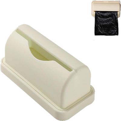 Bag Dispenser, Trash Bags And Dispenser, Trash Bags Dispenser, Trash Can Liner Dispenser, No Punching Garbage Bag Holder Dispenser For Kitchen Bathroom Toilet (White)