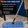 36 Inch Dust Mop Head: Replacement Medium Washable Commercial Mop Head - Sweeper and Janitorial Dust Mop Head Replacement Blue (Blue - 36 Inch, 3 Pack) view 2