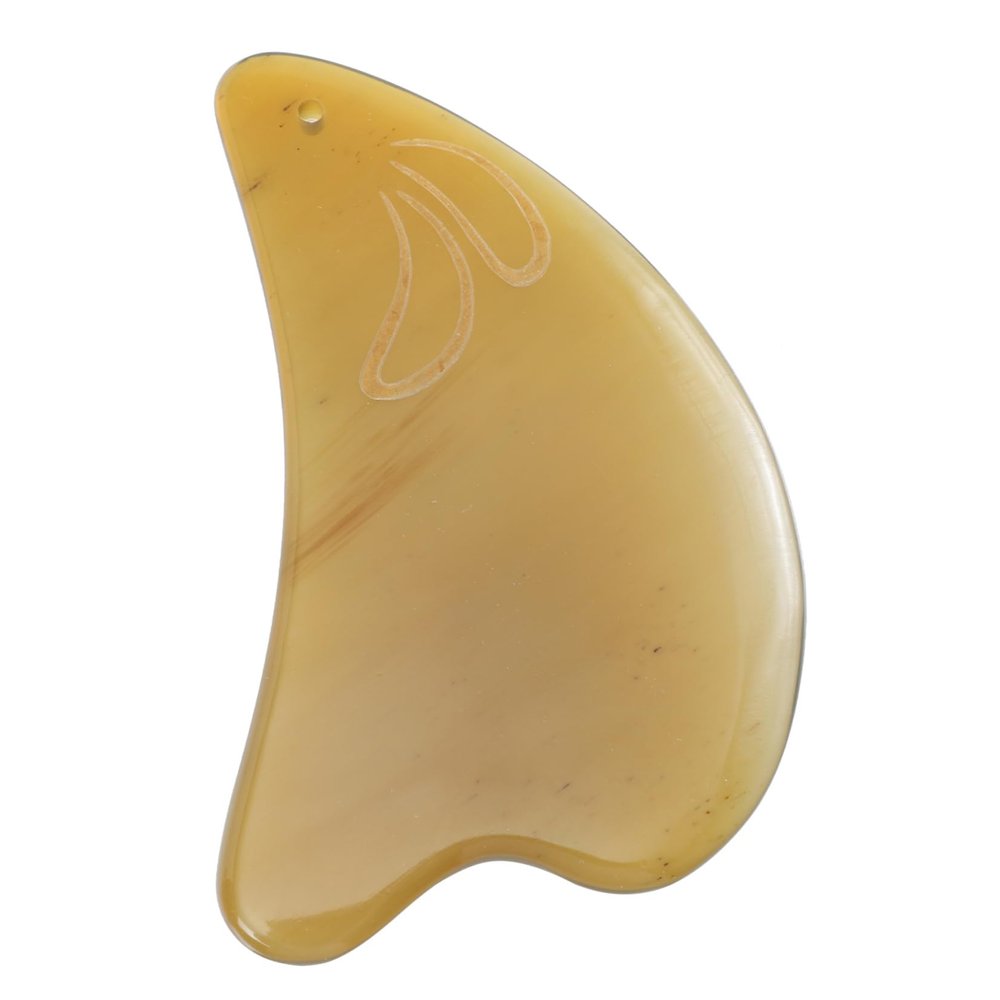 Healvian Massage Tool Body Scraping Plate Natural Ox Horn Massage Tool Ergonomic Design