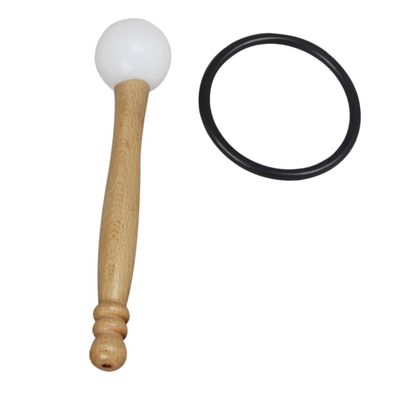 FUNOMOCYA Singing Bowl Stick Rubber Knocking Stick Wooden Mallet for Sound Bowl Accessory Use Meditation Practice
