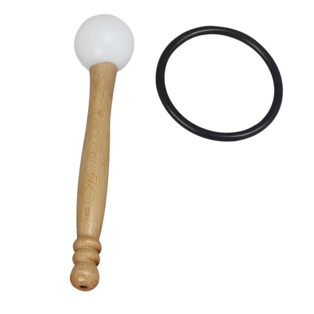 FUNOMOCYA Singing Bowl Stick Rubber Knocking Stick Wooden Mallet for Sound Bowl Accessory Use Meditation Practice
