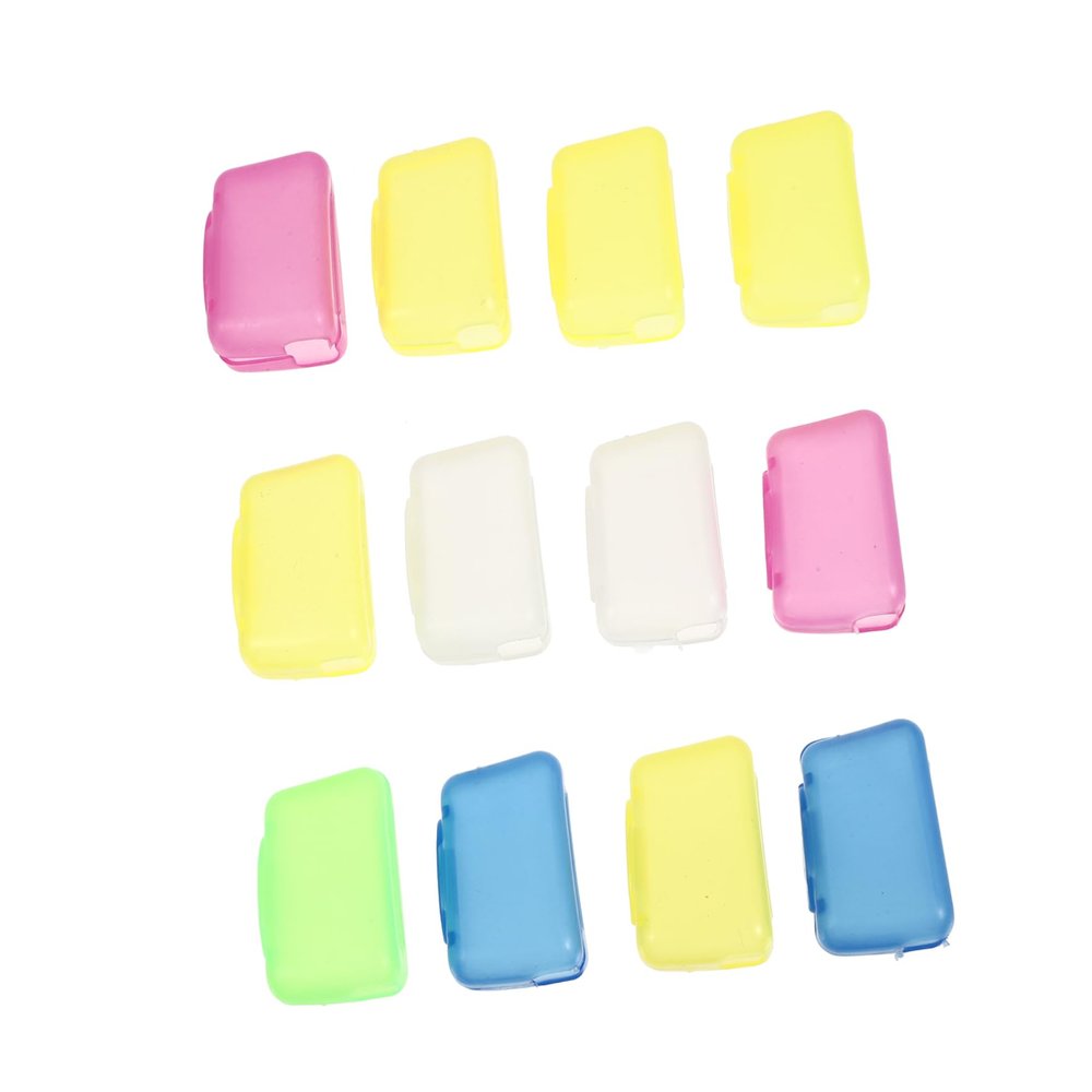 BCOATH 12pcs Silicone Toothbrush Head Covers Protective Case for Travel Random Colors Portable Toothbrush Caps