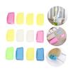 BCOATH 12pcs Silicone Toothbrush Head Covers Protective Case for Travel Random Colors Portable Toothbrush Caps view 2
