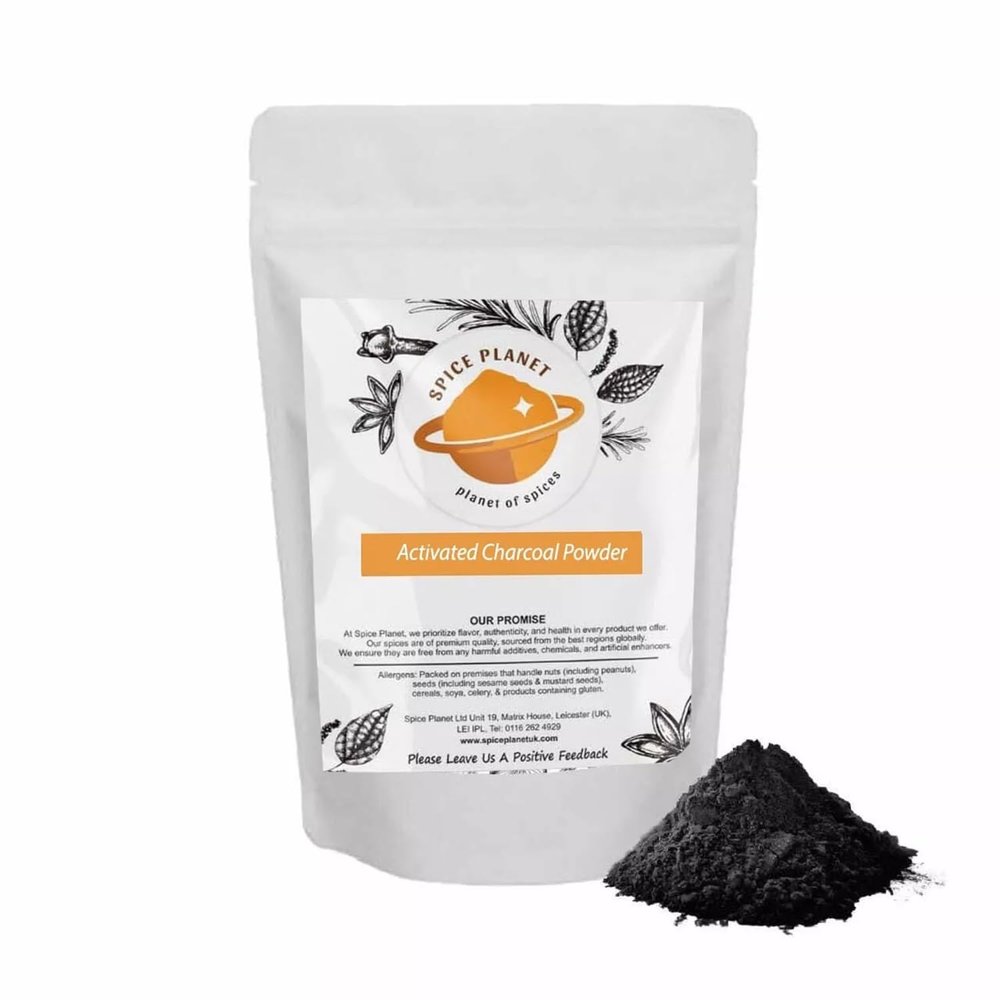 Activated Charcoal Powder Natural Food Grade Spice Planet Free UK P&P UK (450g)