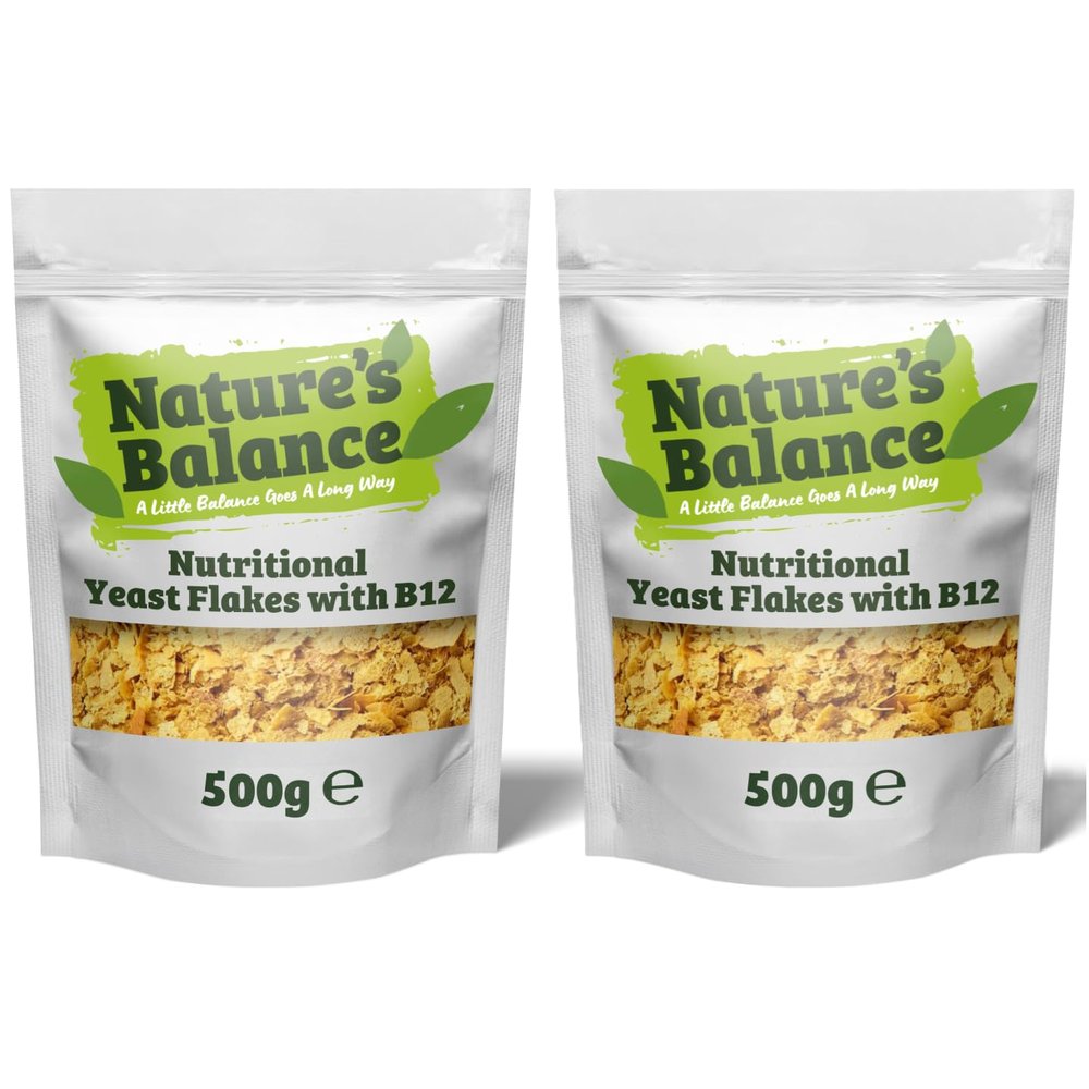 Nature's Balance Nutritional Yeast Flakes with Vitamin B12-1kg (2 x 500g)