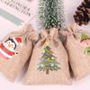 Beatifufu 24pcs Christmas Burlap Bag Set Advent Calendar Bags for Xmas Countdown for Christmas Party Decor and Presents view 2