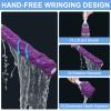 2-in-1 Dehydrated Mop, Floor Mop with Wring Function, Long Handle Mop for Floor Cleaning, Self-Wring Mop, Wet Dry Use Mop for Flooring and Tiles (Purple) view 4