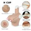 XRSMOU Silicone Breast Armor, H Cup Silicone Breasts, Realistic Fake Breasts for Drag Queens, Role Play (#3 Cotton Filler) view 3