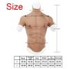 XRSMOU Fake Muscle Chest, Realistic Male Costume Chest, Half-length Fake Muscle Vest, Realistic Fake Abdominal Muscles (Natural L) view 2